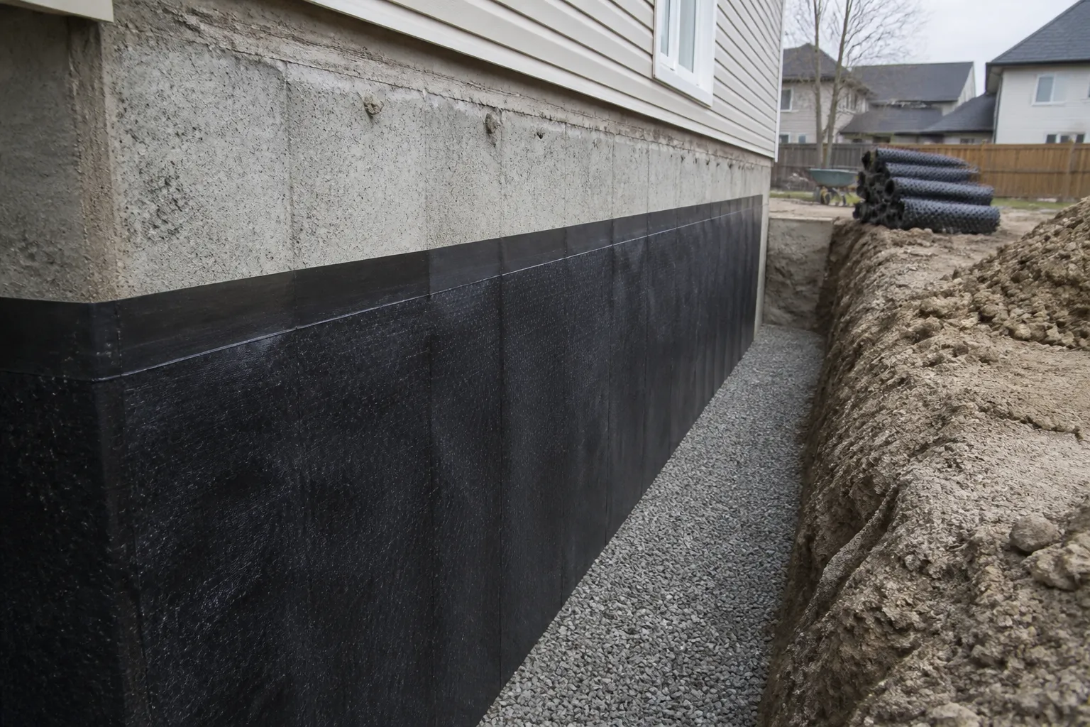 Winnipeg Foundation Waterproofing Job Site